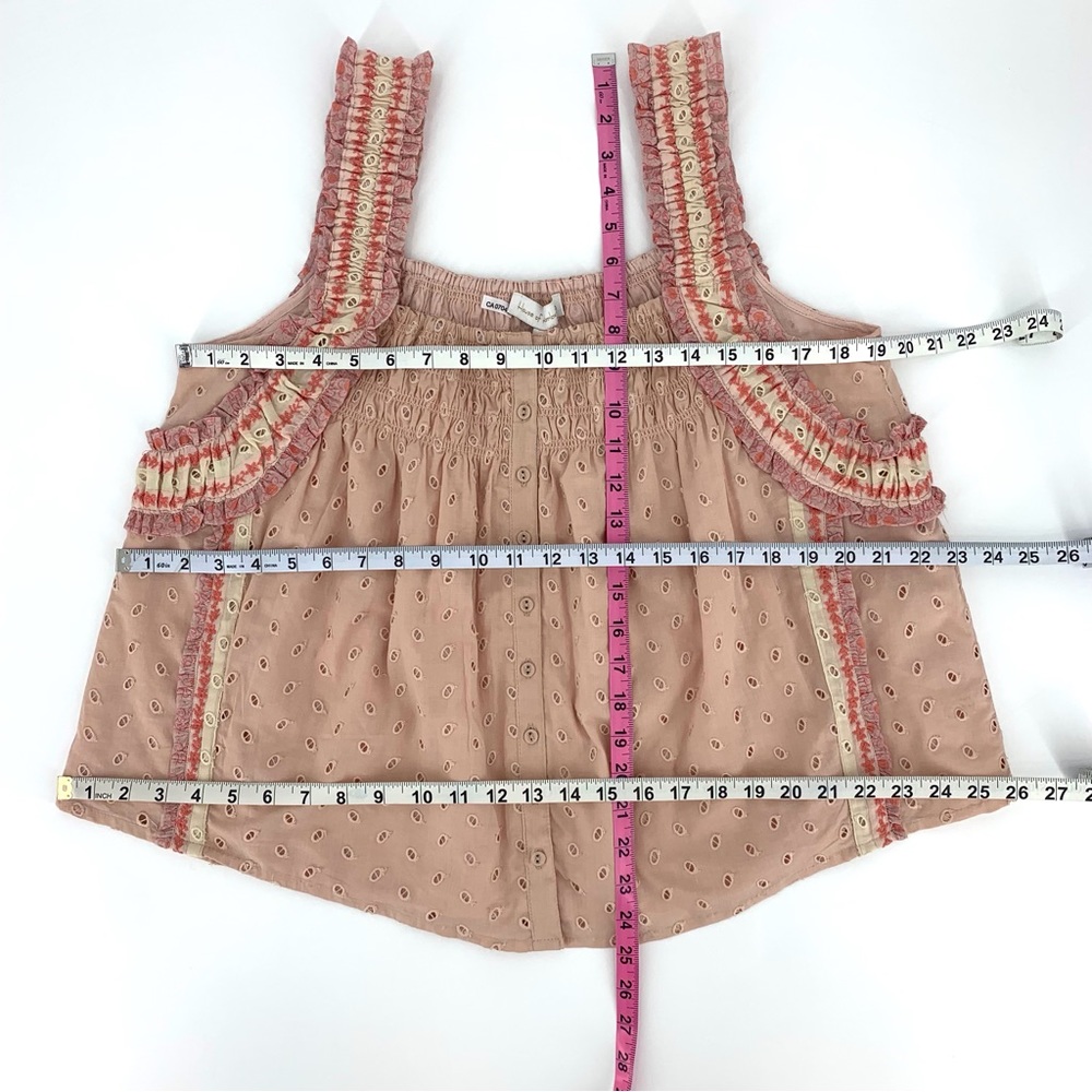 House of Harlow 1960 NWT Rose Pink Eyelet Lace Boho Style Sleeveless Top, Medium - Picture 15 of 16